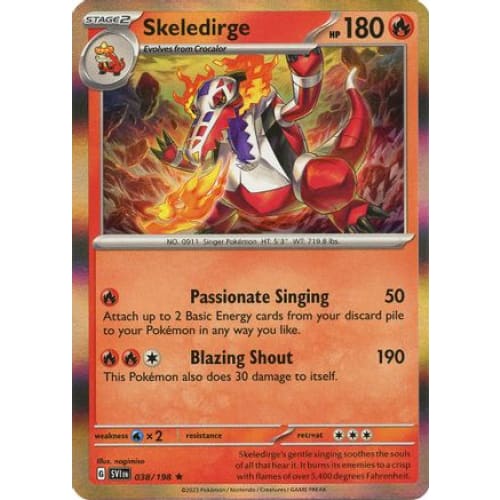 Skeledirge (38) Rare Reverse Holofoil - Single