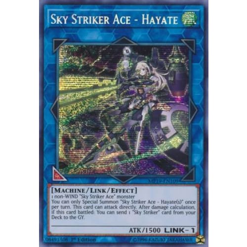 Sky Striker Ace - Hayate (MP19-EN109) Prismatic Secret Rare
