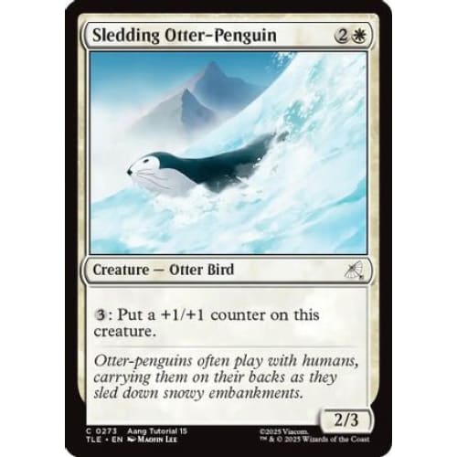 Sledding Otter-Penguin (0273) (TLE-273) - Single