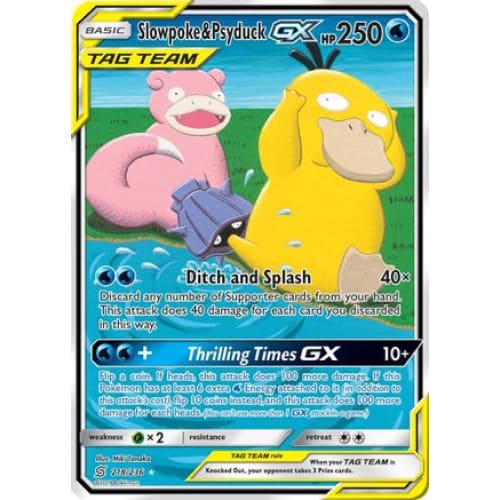 Slowpoke & Psyduck-GX (218/236) Ultra Rare Holofoil - Single
