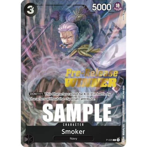 Smoker (Pre-Release) [Winner] P-025 PR One Piece Promotion