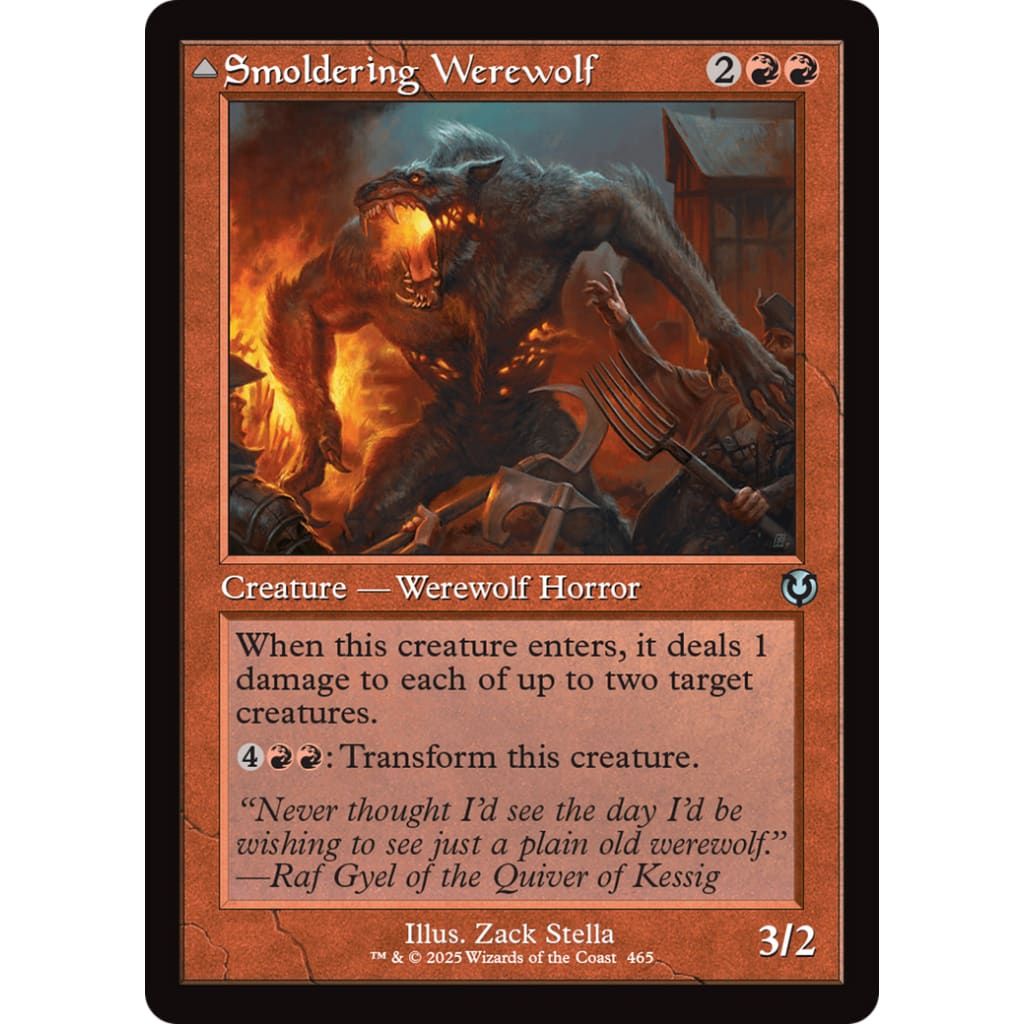 Smoldering Werewolf (Retro Frame) (INR-465) - Single