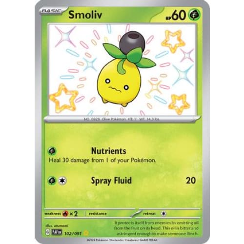 Smoliv (102) Shiny Rare Holofoil - Single