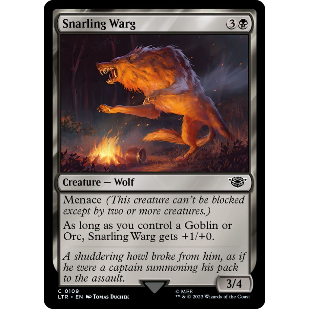 Snarling Warg (LTR-109) Foil - Single