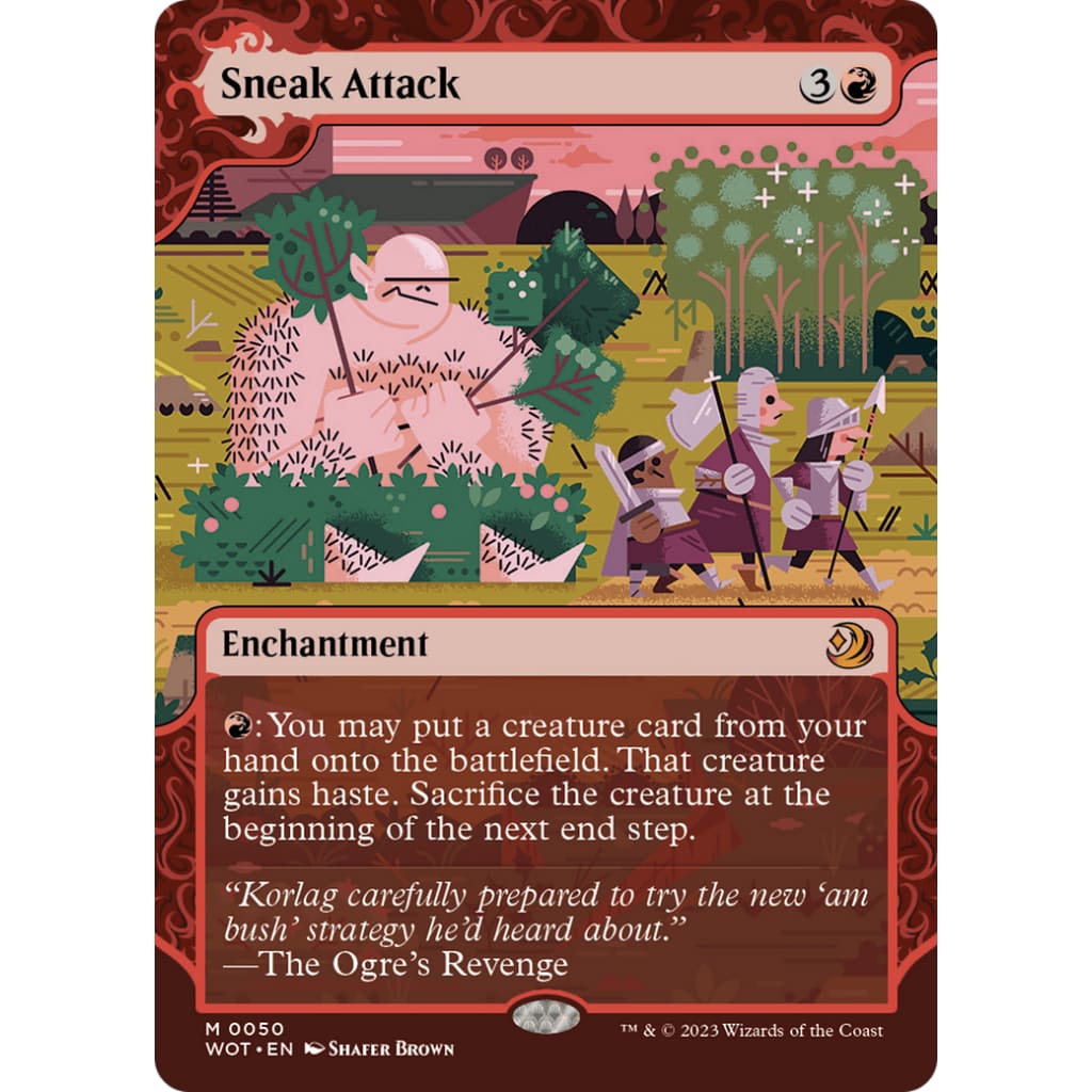 Sneak Attack (WOT-050): (Showcase) (Borderless) - Single
