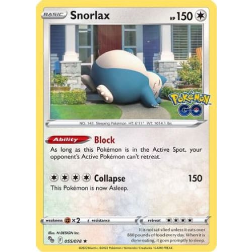 Snorlax (055/078) Holo Rare Holofoil - Single