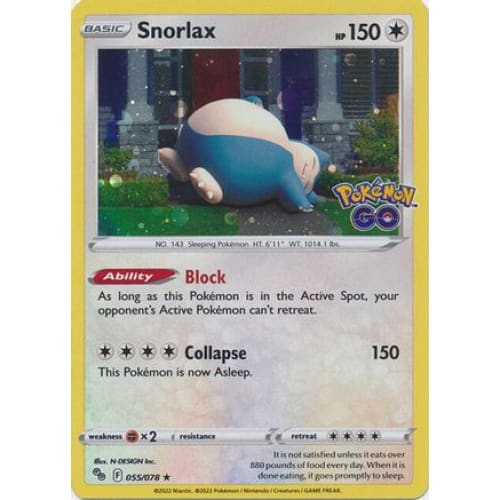 Snorlax - 55/078 (Cosmos Holo) (55) Promo Holofoil - Single