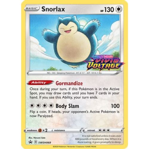 Snorlax (SWSH068) Promo Holofoil - Single