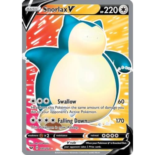 Snorlax V (197/202) Ultra Rare Holofoil - Single