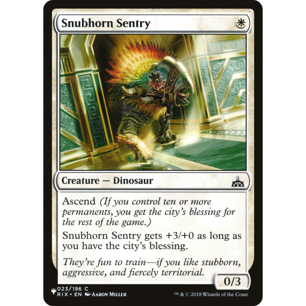 Snubhorn Sentry (PLST-RIX-23) - Single