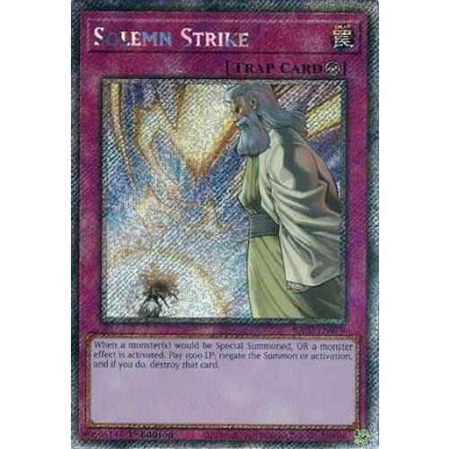 Solemn Strike (Platinum Secret Rare) - RA02-EN079 Platinum