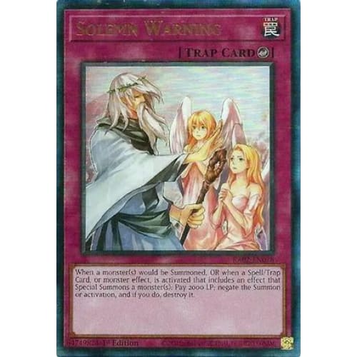 Solemn Warning (PUR) - RA02-EN078 Prismatic Ultimate Rare