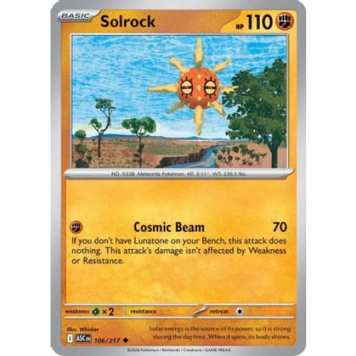 Solrock (106) Uncommon - Single