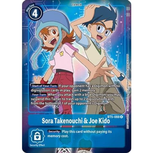Sora Takenouchi & Joe Kido (Box Topper) (BT5-088 R) Rare