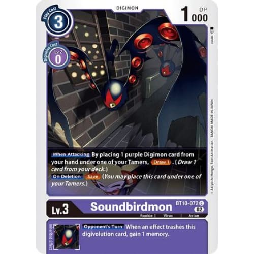 Soundbirdmon - BT10-072 - Common - Single