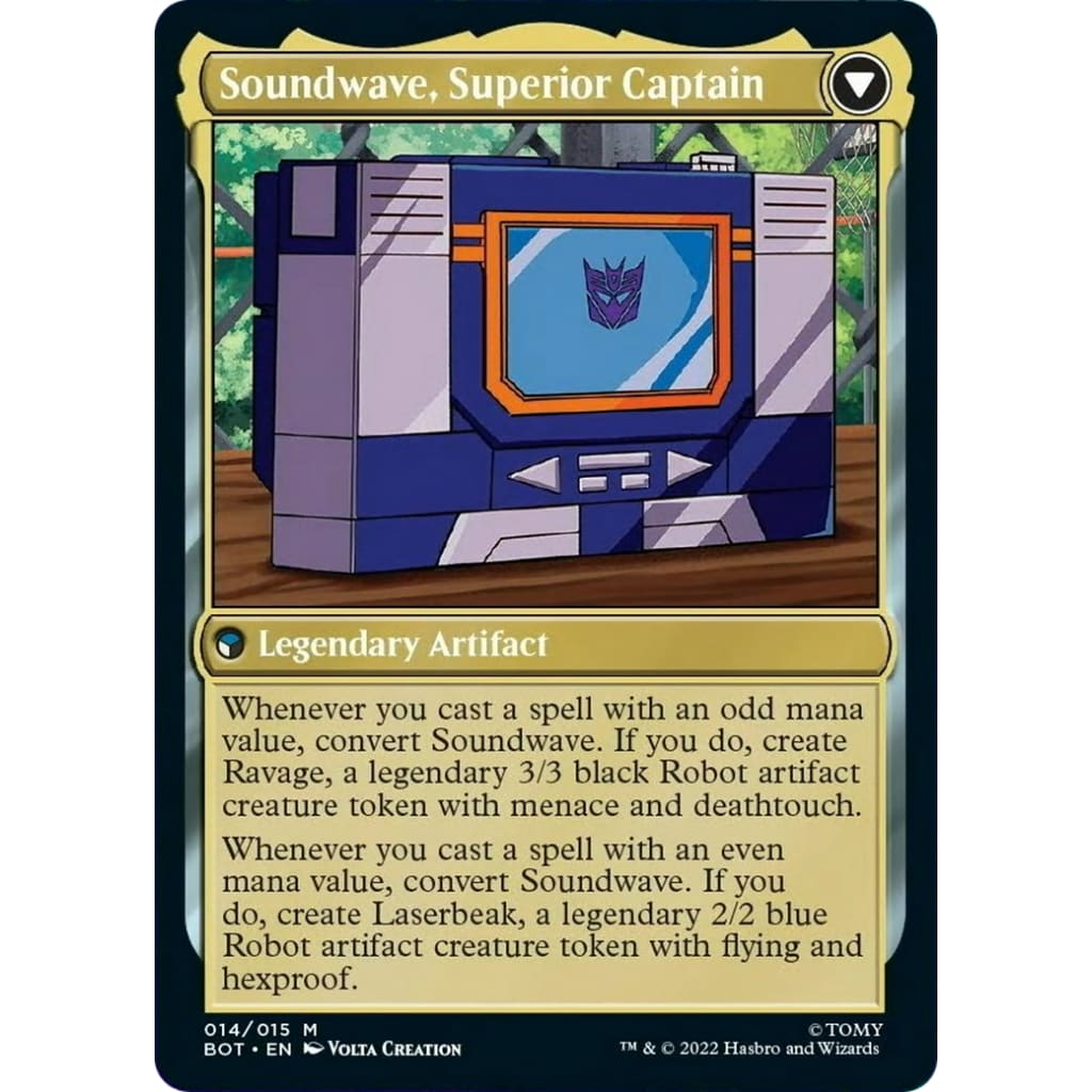Soundwave Sonic Spy // Superior Captain (BOT-014):