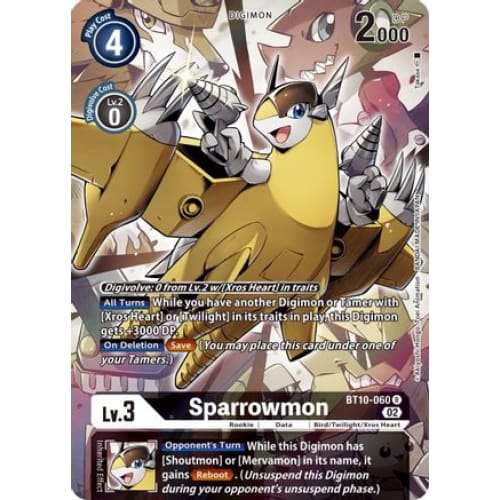 Sparrowmon (Alternate Art) - BT10-060 - Rare Foil - Single