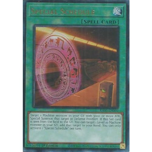 Special Schedule (Ultimate Rare) - RA05-EN060 Ultimate Rare