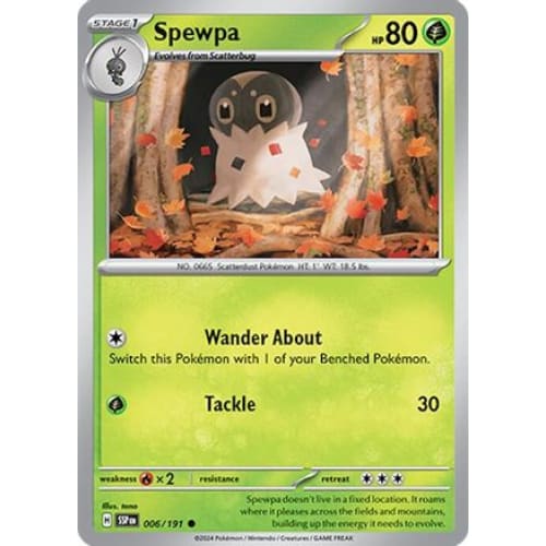 Spewpa (6) Common Reverse Holofoil - Single
