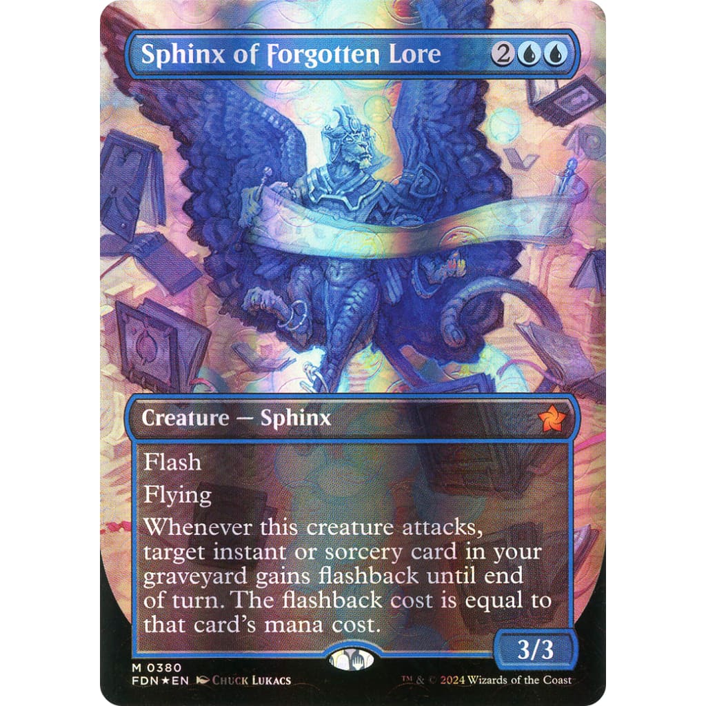 Sphinx of Forgotten Lore (FDN-380) (Borderless) Foil