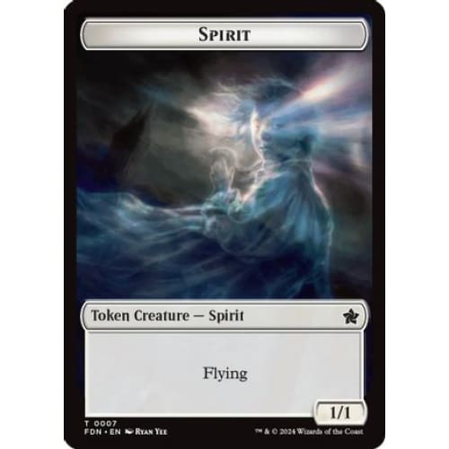 Spirit // Cat (0001) Doubled-Sided Token (-1 7) Foil