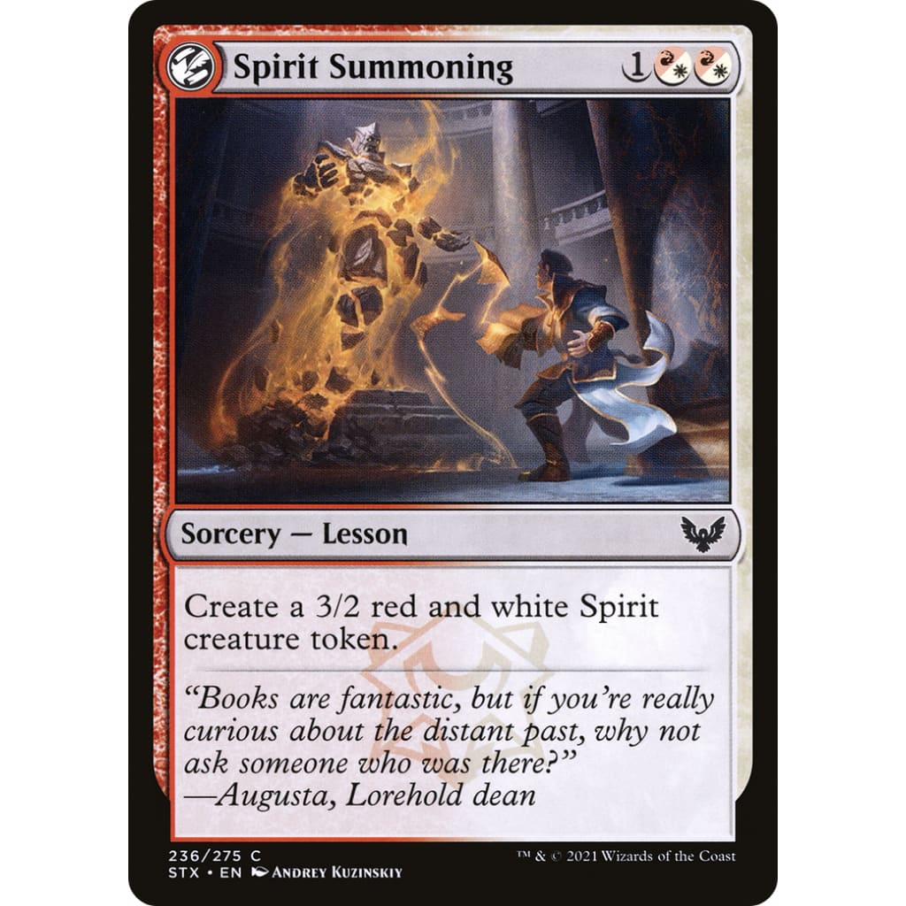 Spirit Summoning (STX-236): (lesson) - Single