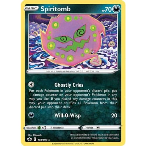 Spiritomb (103/198) Rare Classic Reverse Holofoil - Single