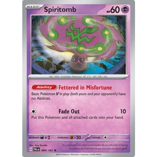 Spiritomb (89) Rare Classic Holofoil - Single