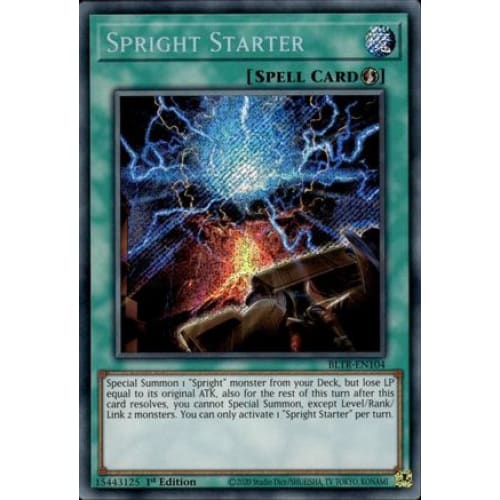 Spright Starter - BLTR-EN104 Secret Rare 1st Edition
