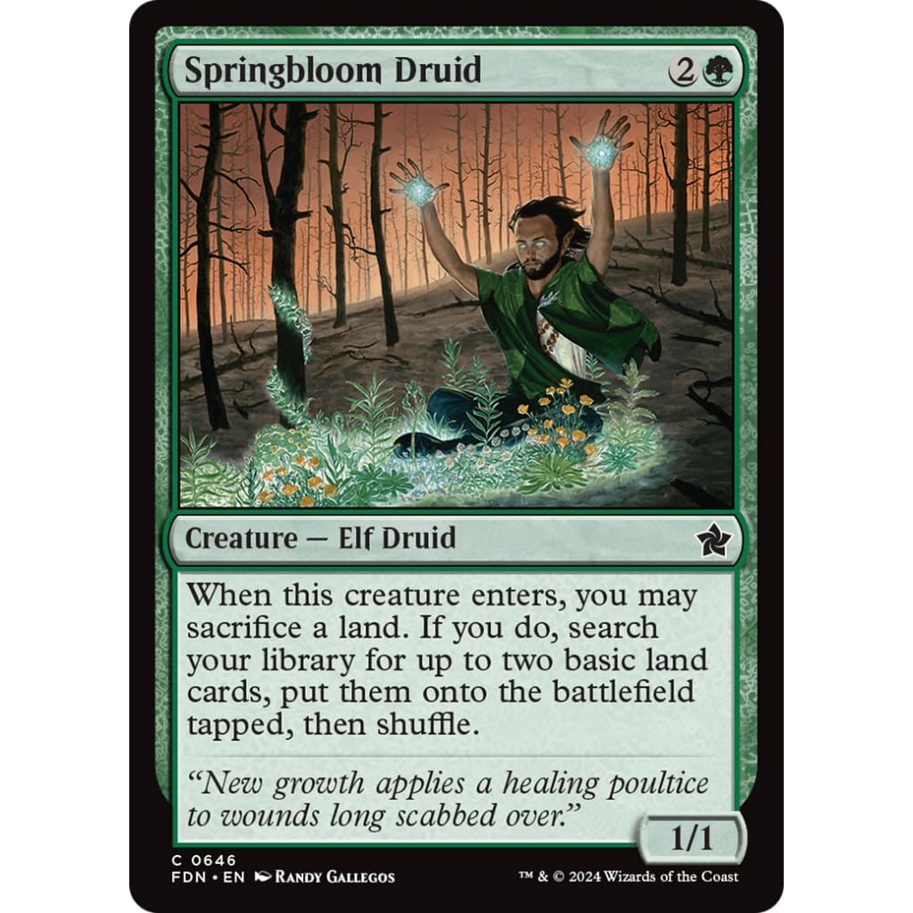 Springbloom Druid (FDN-646) - Single