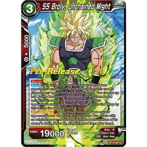 SS Broly Unchained Might (Supreme Rivalry Pre-Release