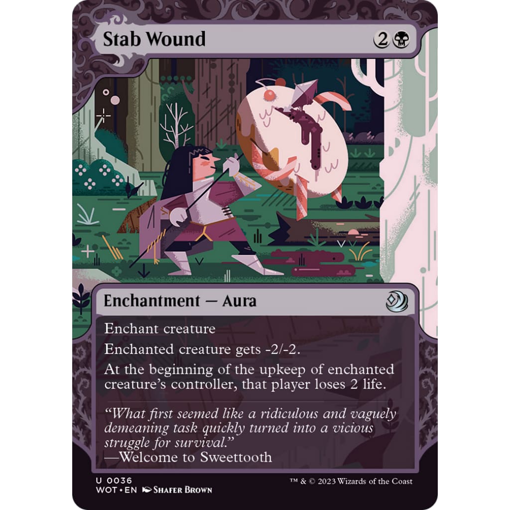 Stab Wound (WOT-036): (Showcase) (Borderless) - Single