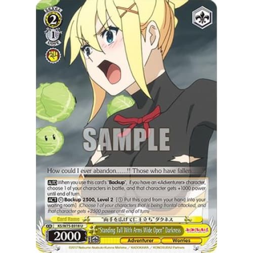 ’Standing Tall With Arms Wide Open’ Darkness (KONOSUBA
