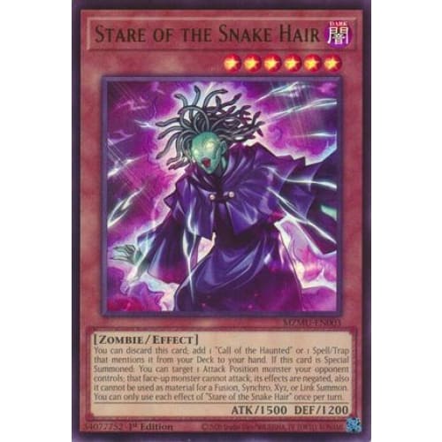 Stare of the Snake Hair - MZMU-EN003 Ultra Rare 1st Edition