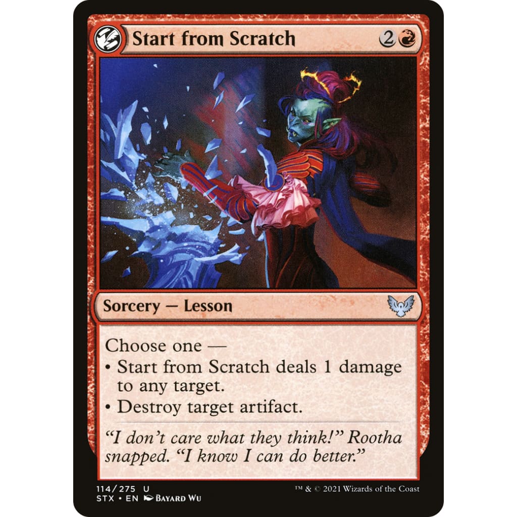 Start from Scratch (STX-114): (lesson) Foil - Single