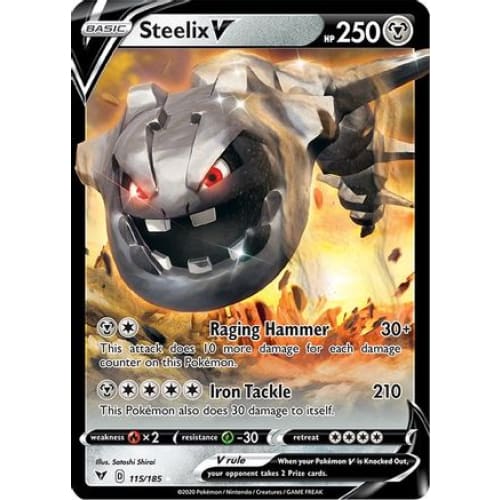 Steelix V (115/185) Holo Rare Holofoil - Single