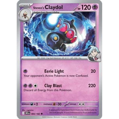 Steven’s Claydol (84) Uncommon - Single