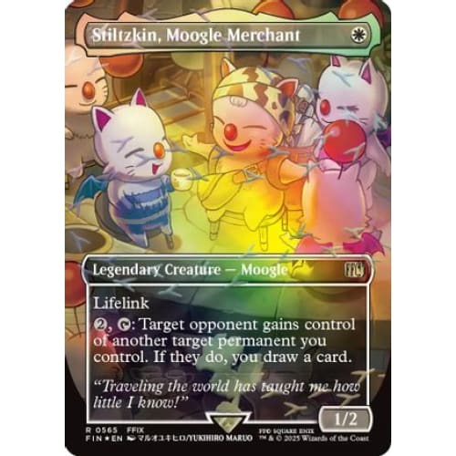 Stiltzkin Moogle Merchant (Borderless) (Chocobo Track Foil)