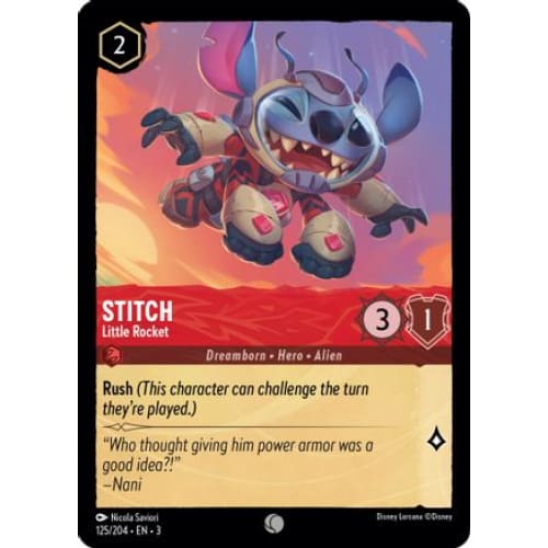 Stitch - Little Rocket (125/204) - Into the Inklands Cold