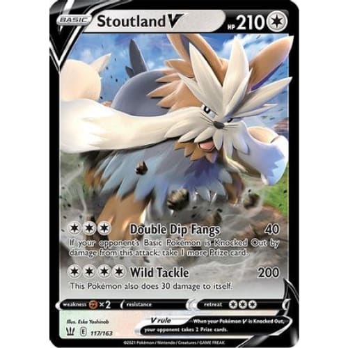 Stoutland V (117/163) Holo Rare Holofoil - Single