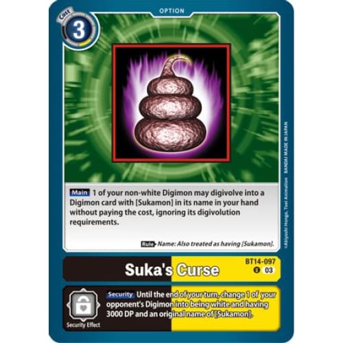 Suka’s Curse - BT14-097 - Uncommon - Single