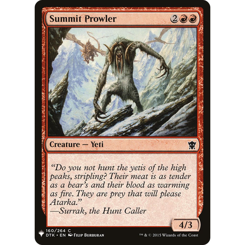 Summit Prowler (PLST-DTK-160) - Single