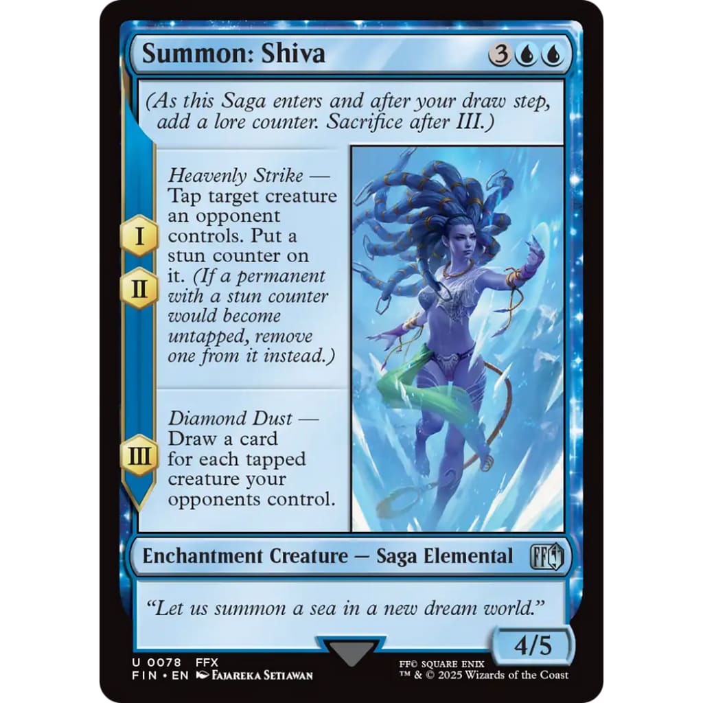 Summon: Shiva (FIN-078): (enchantment) Foil - Single