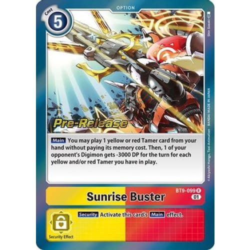Sunrise Buster (BT9-099 R) Rare - Single
