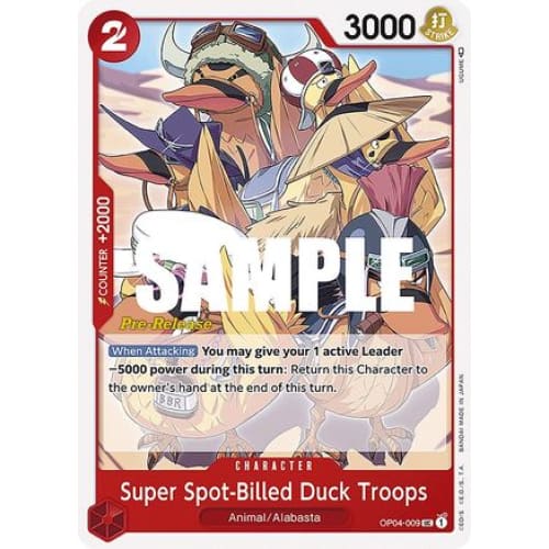 Super Spot-Billed Duck Troops OP04-009 UC Kingdoms