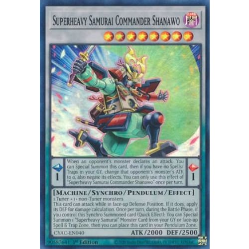 Superheavy Samurai Commander Shanawo - CYAC-EN040 Super