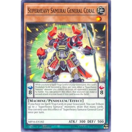Superheavy Samurai General Coral - MP16-EN182 Common