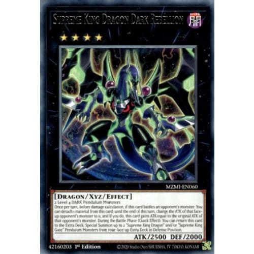 Supreme King Dragon Dark Rebellion - MZMI-EN060 Rare 1st