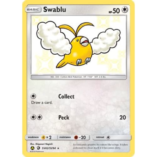 Swablu (SV42/094) Rare Shiny Holofoil - Single