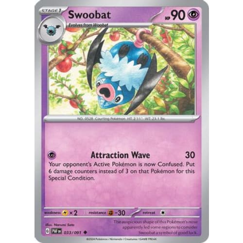 Swoobat (33) Uncommon Reverse Holofoil - Single